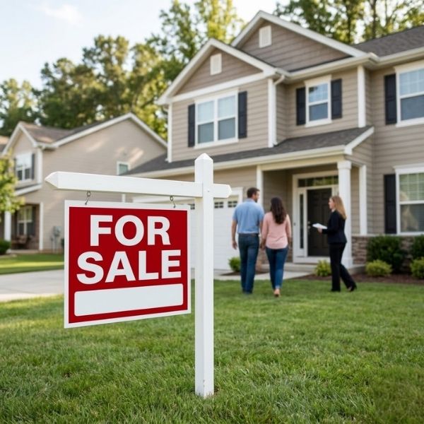 exterior of home with for sale sign